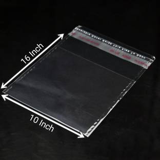 HADII Bopp Self Adhesive Transparent Garment Cover Bags (Pack of 50) Polyester Laundry Bag