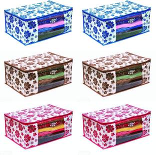VYORA PREMIUM NON WOVEN SAREE COVER / CLOTH COVER (PACK OF 6) Poly-canvas Laundry Bag
