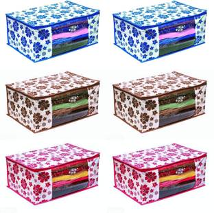 VYORA PREMIUM NON WOVEN SAREE COVER / CLOTH COVER (PACK OF 6) Poly-canvas Laundry Bag