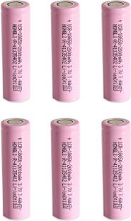 Smuf 18650 Li-ion Cell 3.7V 2000mAh 7.4WH Rechargeable Pack of 6 Lithium Solar Battery