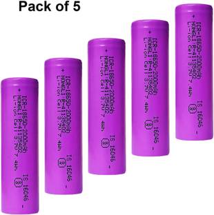 Retail Infinity Rechargeable Battery 18650 2000mAh Li-ion Battery (PACK OF 5) Lithium Solar Battery