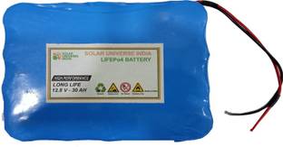 SOLAR UNIVERSE INDIA 12.8V-30ah LifePo4 with BMS Lithium Solar Battery