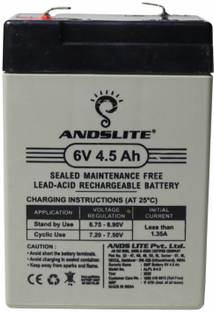 ANDSLITE 6V 4.5 Ah Lead Battery For Ranger, RSL-2 And More AGM Solar Battery