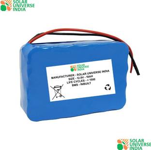 Solar Universe Lithium Ferrous Battery of 12.8V-18ah for 12V Solar, Electric or Lighting Applications AGM Solar Battery