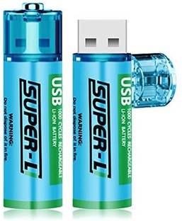 IRIS GRAPE ® AA USB Rechargeable Battery for Remote, Mouse, Fan, Toy(Pack of 2) Lithium Solar Battery