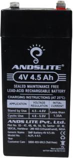 ANDSLITE 4V 4.5 Ah Sealed Lead Acid Rechargeable Battery For Nano Torch AGM Solar Battery
