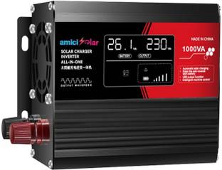amiciSolar 500W Off-Grid Solar Inverter | 1000VA 12V to 220V with PWM & LED | LFP/Lead-Acid MPPT Solar Charge Controller