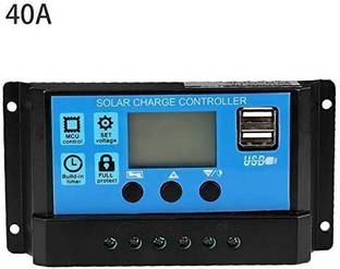 SSUCA PWM 40A Battery Regulator LCD Display with USB 12V/24V Solar Charge Controller PWM Solar Charge Controller