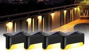 GatiH Solar Step Lights Outdoor Waterproof Led Solar Light Solar Deck Light 4Pcs, Solar Light Set