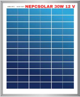 NEPCSOLAR 30 W 12 V PHOTOVOLATIC Solar Panel