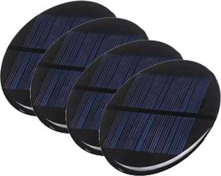 ambert 80MM Round Mini Solar Panel With Led Or Connector Pack Of 4 Solar Panel