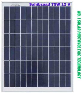 sahibzaad Solar Panel 75Watt 12 V, Weather Resistant polycrystalline panel Solar Panel