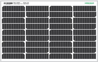 LOOM SOLAR 50 watt - 12 volt Mono PERC Solar Panel