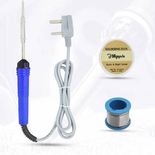Hillgrove Electronic 3in1 Mobile Soldering Iron Equipment Tool Machine Combo Kit Set with Flux Paste and Wire 25 W Simple