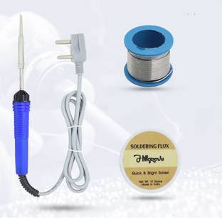 Hillgrove 3in1 Soldering Iron Kit | 5 Meter Soldering Wire | Soldering Flux 25 W Simple