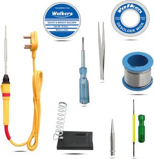 Walkers WKCB7M1 9in1 Basic 25W Soldering Iron Machine Combo Kit with Solder Wire, Flux 25 W Simple