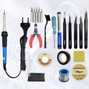 Hillgrove Electronic 12in1 Professional Mobile Soldering and Desoldering Equipment Tool Machine Combo Kit Set with Flux Paste and Wire 60 W Temperature Controlled