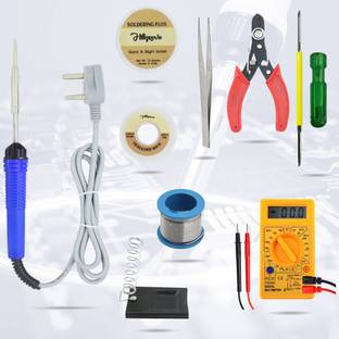 Hillgrove HGCM414M1 9in1 Mobile Soldering Iron Machine Combo Kit with Digital Multimeter 25 W Simple