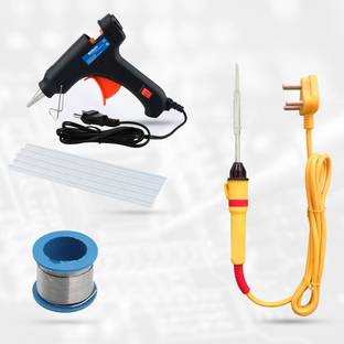 Walkers Electric 4in1 Mobile Soldering Equipment Tool Machine Glue Gun Combo Kit Set with Flux Paste and Wire 25 W Simple