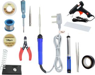 Hillgrove 13In1 Biggners Complete 25W Soldering Iron Kit With Glue Gun Combo 25 W Simple