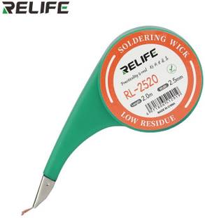 AKT RELIFE SOLDERING WICK, RL-2520, 2.0 LENGTH 0 W Temperature Controlled