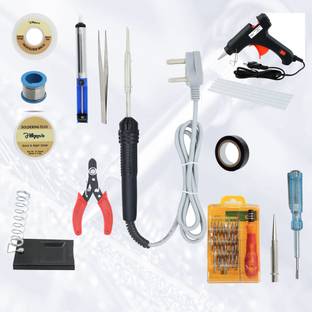 Hillgrove 14In1 Beginners Complete 30W Soldering Iron Kit Glue Gun Combo With Mobile Phone Repair Kit 30W 30 W Simple
