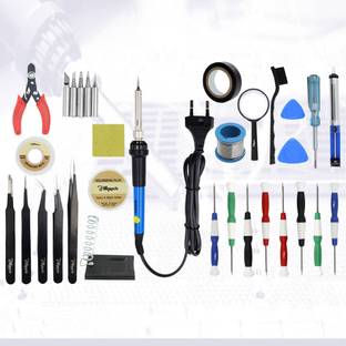 Hillgrove Electronic 23in1 Professional Mobile Repairng Soldering and Desoldering Equipment Tool Machine Combo Kit Set with Flux Paste and Wire 60 W Temperature Controlled