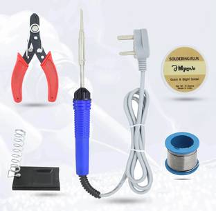 Hillgrove Electronic 5in1 Mobile Soldering Iron Equipment Tool Machine Combo Kit Set with Flux Paste and Wire 25 W Simple
