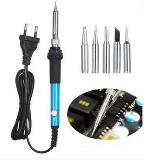 keertan kalp 60W Electric Soldering Solder Iron Kit Temperature Welding Tool With 5 Pcs Bit 60 W Temperature Controlled