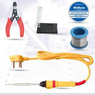 Walkers Electronic 5in1 Mobile Repairing Soldering Iron Equipment Tool Machine Combo Kit Set with Flux Paste and Wire 25 W Simple