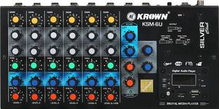 KEKROWN KSM-6U with built in USB Media Player 6 Channel Analog Sound Mixer