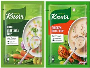 Knorr Chicken Delite Soup & Mixed Vegetable Soup 84Gm (42G * 2)