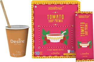 INDICUP Tomato Soup Premix Instant Soup for Home & Vending Machine 10 Sachets, Pack of 1