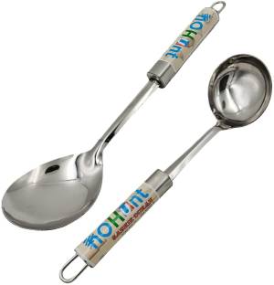 NOHUNT Stainless Steel Chamcha for Cooking & Food Serving & Serving Spoon Utensils Non-Stick Spatula