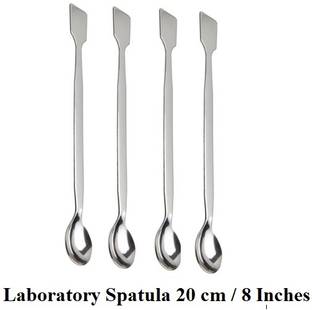 Apex Labs Laboratory Spatula 20 cm Steel, with Both Spoon & Flat end Mixing Spatula
