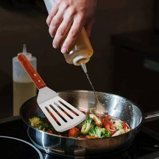 Baskety Turner Professional Grade Stainless Steel Spatula, Pack of 1 Big Non-Stick Spatula