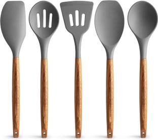 KPTON Non-Stick Premium 5 Silicone Spatula, Cooking and Mixing, BPA Free Kitchen Tool Set