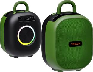 TRIGGR Puls8 Portable BT, V5.3, FM Mode, Rubber Finish, 8 Hr Playtime 10 W Bluetooth Speaker