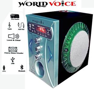 world voice BTO SUPER-XL Sky Blue DJ LED Sub-woofer/ECHO MIC SYSTEM BT/FM/MP3/USB/SDCard/AUX 160 W Bluetooth Home Audio Speaker