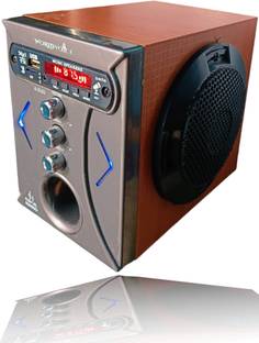 world voice NEW Series Grey Color BT NANO Speaker/ECHO MIC System with BT/FM/USB/SD-Card/AUX 60 W Bluetooth Home Audio Speaker