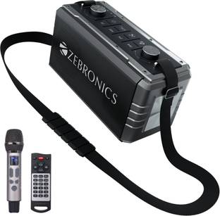 ZEBRONICS MUSIC BOMB 2, BTv5.1, 10h Backup, USB, mSD, AUX, 6.3mm Guitar Input, TWS 80 W Bluetooth Home Audio Speaker