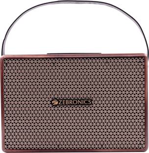 ZEBRONICS SARGAM, BTv5.0, Retro Design, 3.5mm Mic Port, Vegan Leather Carry Handle 20 W Bluetooth Home Audio Speaker