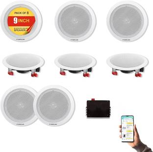 Powerlink 9" Bluetooth Flush Mount in-Ceiling Speaker System (30W Each) 240 W Bluetooth Home Theatre