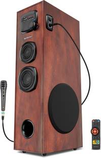 ZEBRONICS BT909RUCF Tower speaker with 8”subwoofer, Wired mic for Karaoke. 80 W Bluetooth Tower Speaker