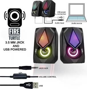 fire turtle with Colourful LED Modes System for PC Laptop 20 W Laptop/Desktop Speaker 6 W Laptop/Desktop Speaker