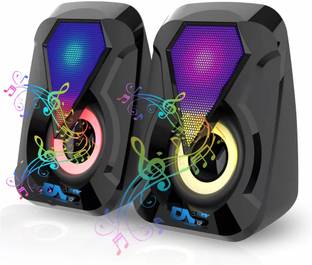 Daily Needs Shop Colourful LED Light Music Speaker With Full Power Sound Bass 3 W Laptop/Desktop Speaker