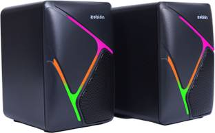 zebion Gaming Speaker with 3.5mm Jack, USB Support, Volume Control & RGB Lights 6 W Laptop/Desktop Speaker