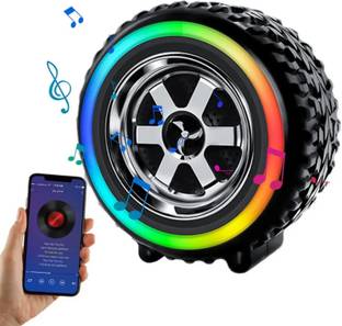 COREGENIX RGB TYRE Wireless Bluetooth Speaker, 10H Playtime with USB, SD Card, FM, Call 10 W Bluetooth Speaker