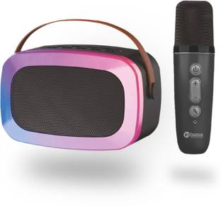 Inbase Boombox Bluetooth Speaker with Wireless Karaoke Mic, 5 Hrs Playtime, Portable 6 W Bluetooth Speaker