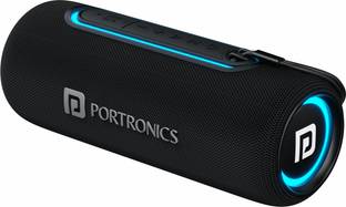पोर्ट्रोनिक्स Resound 2 HD Sound with Mic, RGB Lights, TWS Pairing, vBT 5.3, IPX5 15 W ब्लूटूथ  स्पीकर